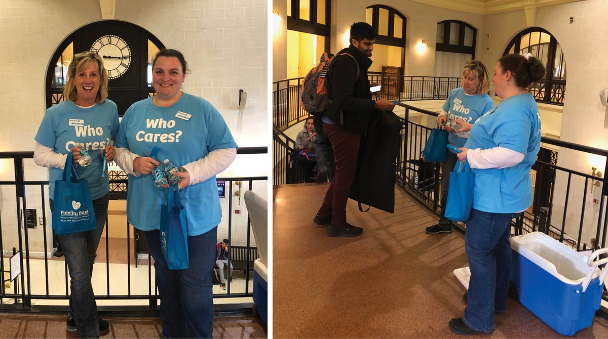 FidelityBankMA's tweet photo. Our #Worcester team handed out some water bottles and hand sanitizers at the Union Station as part of our #RandomActsofCaring! #FidelityBankCares https://t.co/QgfLsEijxL