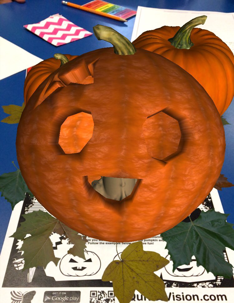 MrsSmeilesClass's tweet photo. Today we had some fun with our goal work! After constructing a paragraph about carving pumpkins, learners turned their matching drawings into 3D images using the Quiver app!! 🎃 #cysdproud #virtualreality #FunFriday https://t.co/YIhjVH2oC5