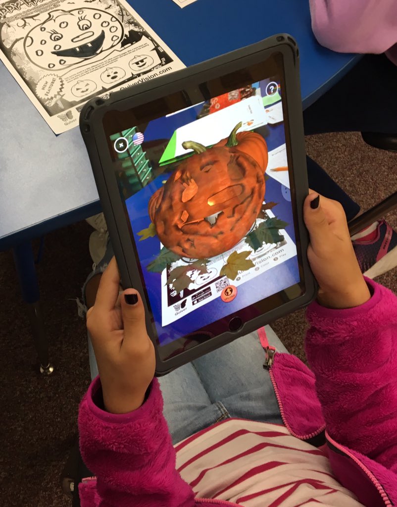 MrsSmeilesClass's tweet photo. Today we had some fun with our goal work! After constructing a paragraph about carving pumpkins, learners turned their matching drawings into 3D images using the Quiver app!! 🎃 #cysdproud #virtualreality #FunFriday https://t.co/YIhjVH2oC5