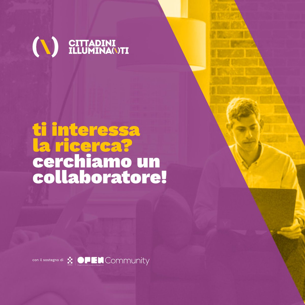 pubblico08's tweet photo. Aperta la call per una borsa di ricerca per lo sviluppo delle attività di audience engagement all'interno del progetto #cittadiniilluminanti: https://t.co/OIIyOVPBeu #opencsp #ivrea https://t.co/RcppMYC2uS