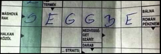 seth_greven's tweet photo. Megint szembejött neten a #klasszikus keresztrejtvénymegoldás... #elnézéstkívánok 😂 https://t.co/ZkZQPAbHvl