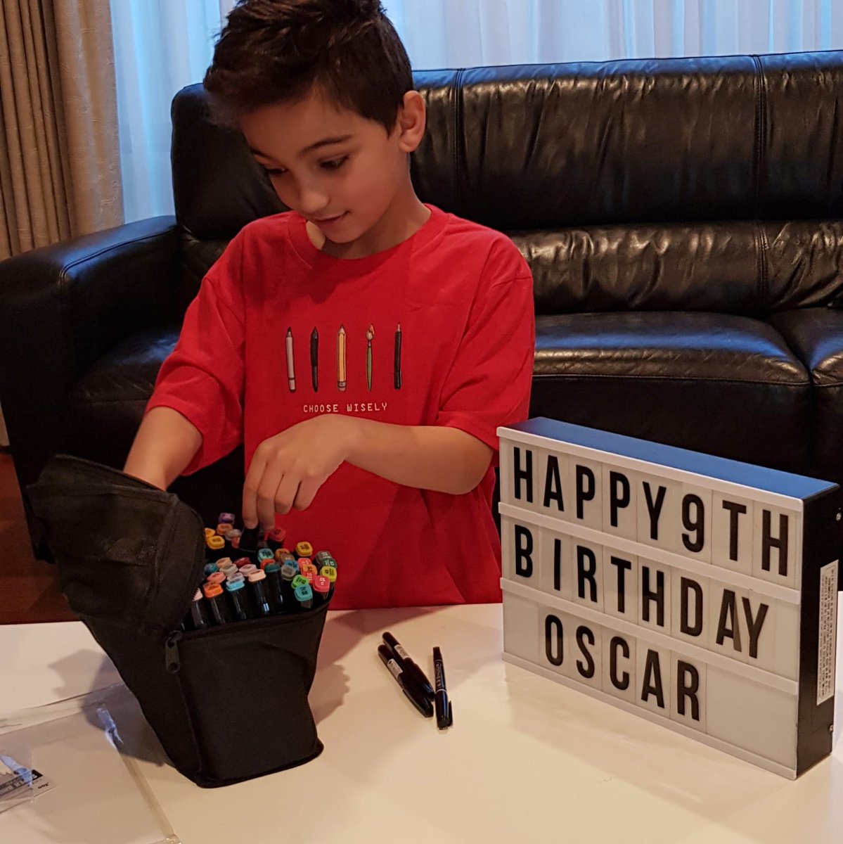 A new teeshirt, rip off copics and blending card... Just need a 'happy birthday' from <a href="/JosiahBrooks/">Jazza Studios (moved)</a> to complete his day!