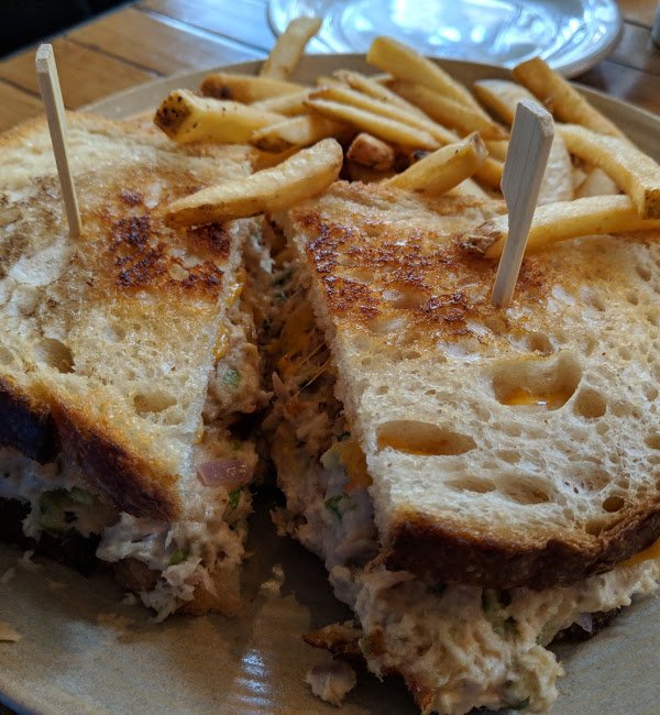BenchmarkEatery's tweet photo. Today's Lunch Recommendation - Our Benchmark Tuna Melt Sandwich - albacore salad, cheddar cheese, sliced tomato served on grilled sourdough. Have a great day! - .
.
.
.
.
#SantaBarbaraCA #VisitSantaBarbara #SeeSB #VisitSB #Eeeeeats #SantaBarbaraFood #Gra… https://t.co/sHKxl6cDQz https://t.co/voLFFrbMTd