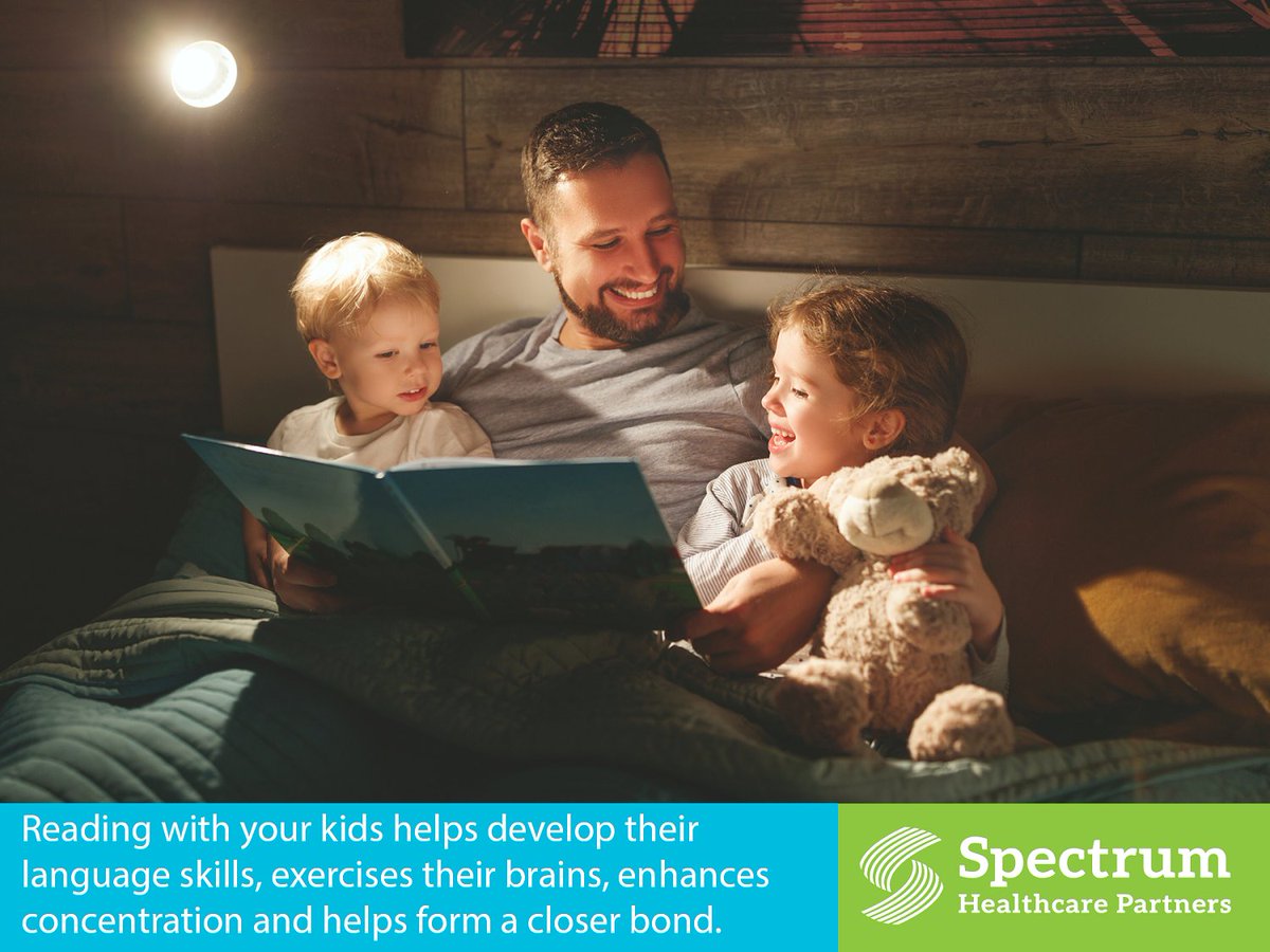 SpectrumHCP's tweet photo. There are so many benefits to reading out loud with your kids. The best? You get to spend quality time with them! Put away the devices and get cozy - it's good for the whole family. #spectrumcares4me #familytime #qualitytime #reading https://t.co/hMz4OPG442