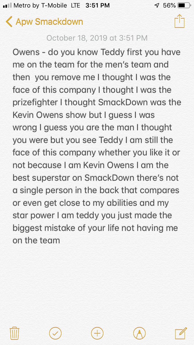 Apwiswar's tweet photo. Ko says - @Kevin_owens_ https://t.co/mChGKsnSv7