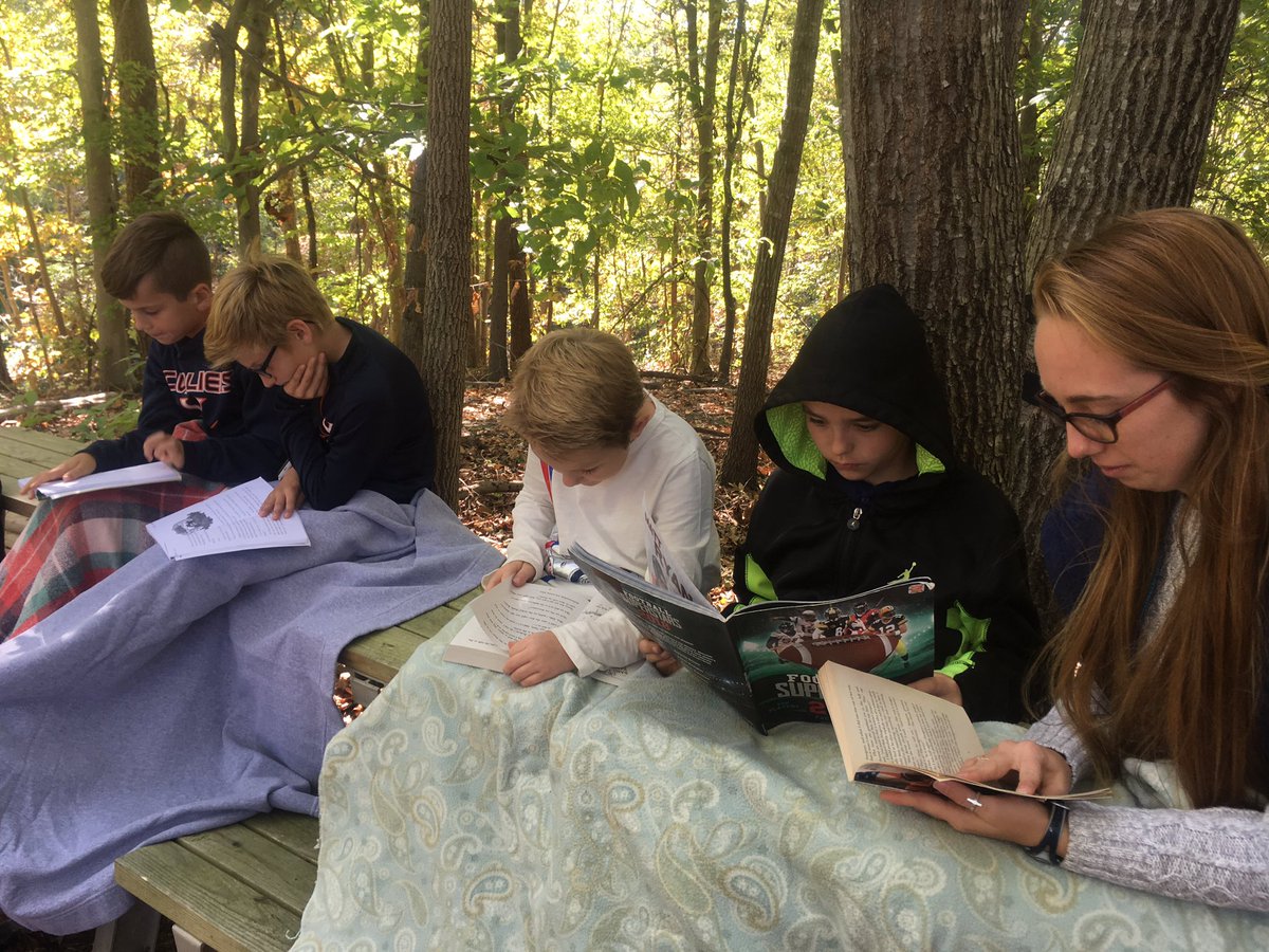 Not much can beat fall <a href="/Stonerobelem/">Stone-Robinson Elem.</a>’s nature trail with friends and good books.