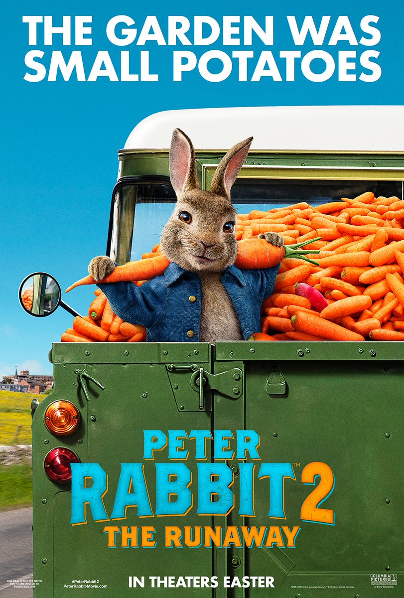 bollyecia's tweet photo. Posters de #PeterRabbit2 #TheRunaway, em pt-br #PedroCoelho2 #OFugitivo, de Will Gluck. Com #JamesCorden #RoseByrne #DomhnallGleeson #MargotRobbie #ElizabethDebicki #DaisyRidley 🎬03.Abr(EUA) Sequência de #PeterRabbit

#BollyeCia #PedroCoelho #Cinema #Cine #Movies #Films #Poster https://t.co/e9iel2ZjaA