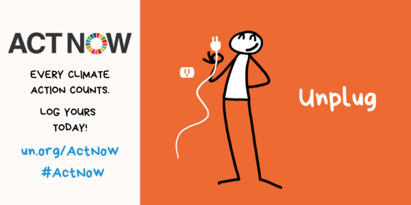 UN's tweet photo. Energy efficiency at home is key for protecting the planet. 

Take #ClimateAction by unplugging appliances when they’re not in use. https://t.co/Zd2nGCLJYZ #ActNow https://t.co/9bduIU3MCR