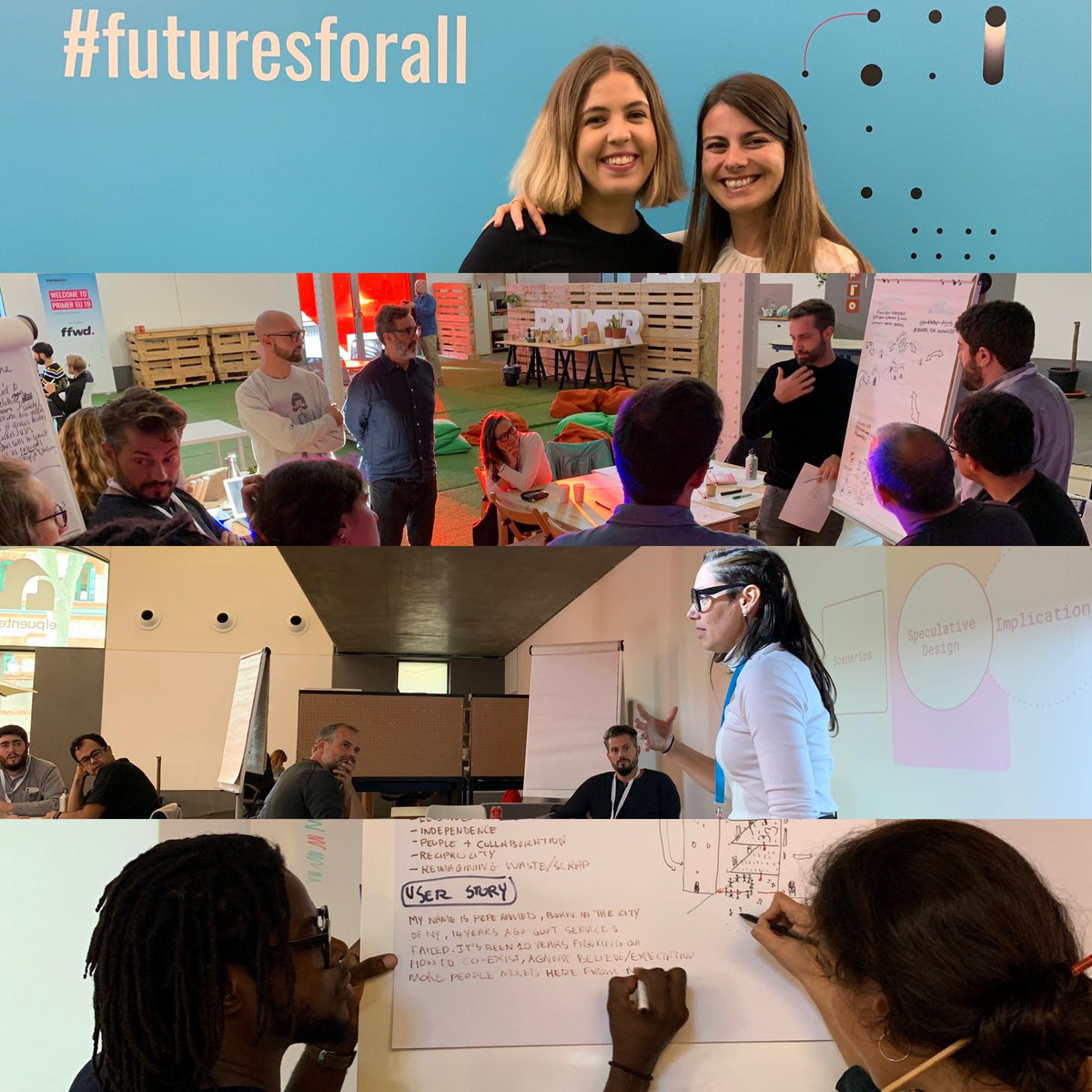 ColibriThalassi's tweet photo. Today at #PrimerEu workshop about #SpeculativeDesign for Forced #Migration Contexts; we thought about #signals and prototyping #future by diverging and converging with all #ideas and learning by doing with this amazing workshop. Thanks @Milla_Bee for so great event! https://t.co/4ABZN6CZ7s