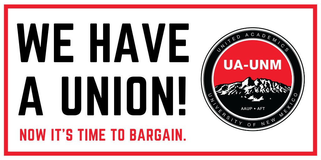 UA_UNM's tweet photo. Join us at Kelly's Brew Pub, 4:30 pm - 6:30 pm in Albuquerque or Coal Street Pub in Gallup right now to celebrate all of our hard work! #unionstrong #uaunm #aft #aaup https://t.co/nsG087gjdK