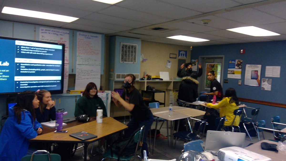 n_beddes's tweet photo. And now students are investigating the effects of exercise at high altitude using high altitude training masks like Marshawn Lynch! #BioWithBeddes https://t.co/8b9Ke93Sob