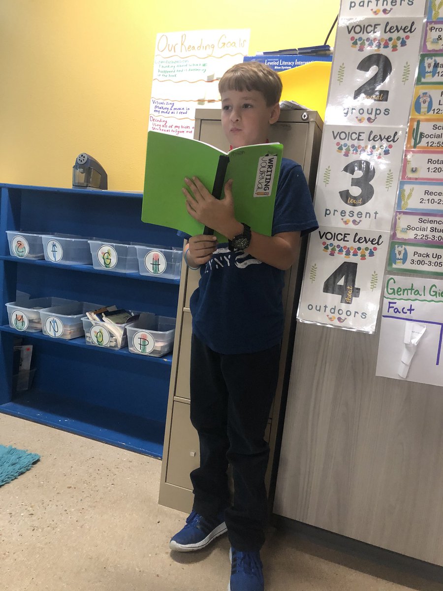 Ms_SchroederPV3's tweet photo. We did celebratory writing for completing our unit today during writing! Some friends were brave enough to share with their peers! https://t.co/3guuXxifv4