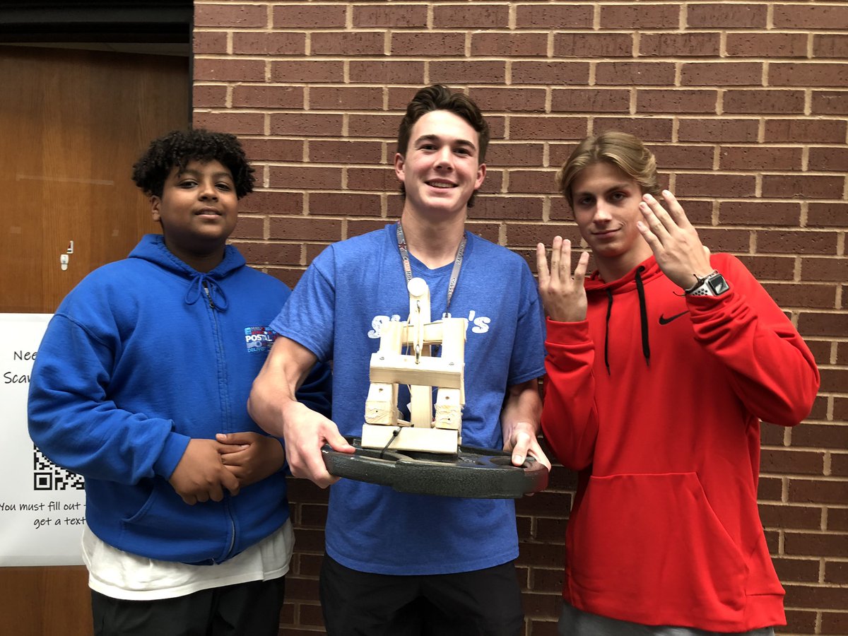 cleesci's tweet photo. These students builted a catapult that launched a marble almost 100 ft! #chsphysics @CoppellHigh @CISD_Science https://t.co/H0z1H775bd