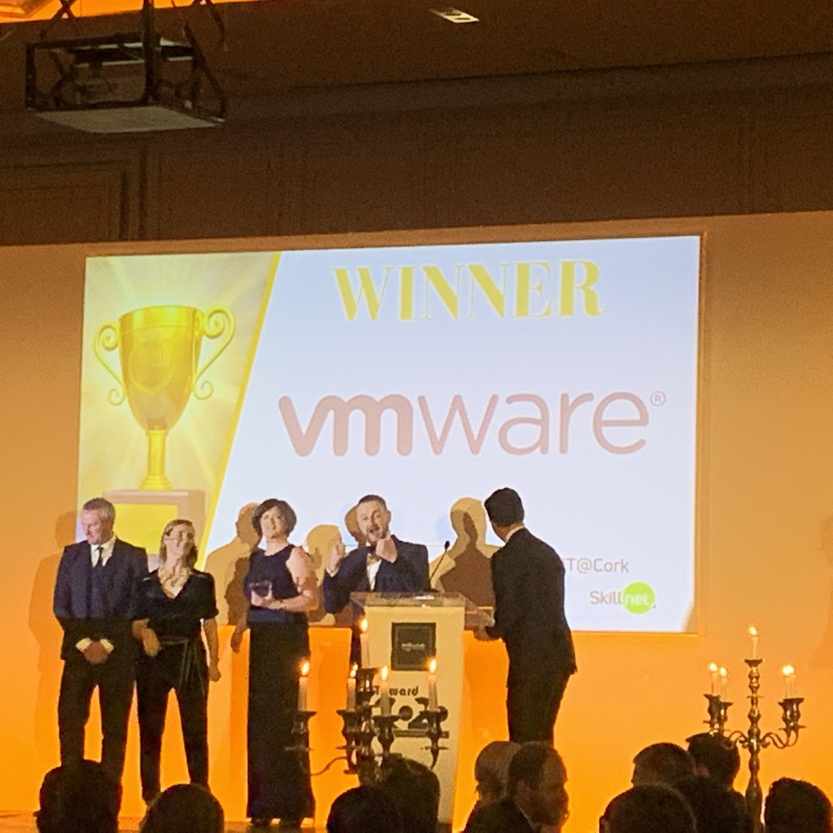 Well done @vmwarecork we won. Best workplace . Fantastic result and a credit to our fantastic team <a href="/itcork/">EveryNewBaby</a> #Techleaders19 #VMwarecork