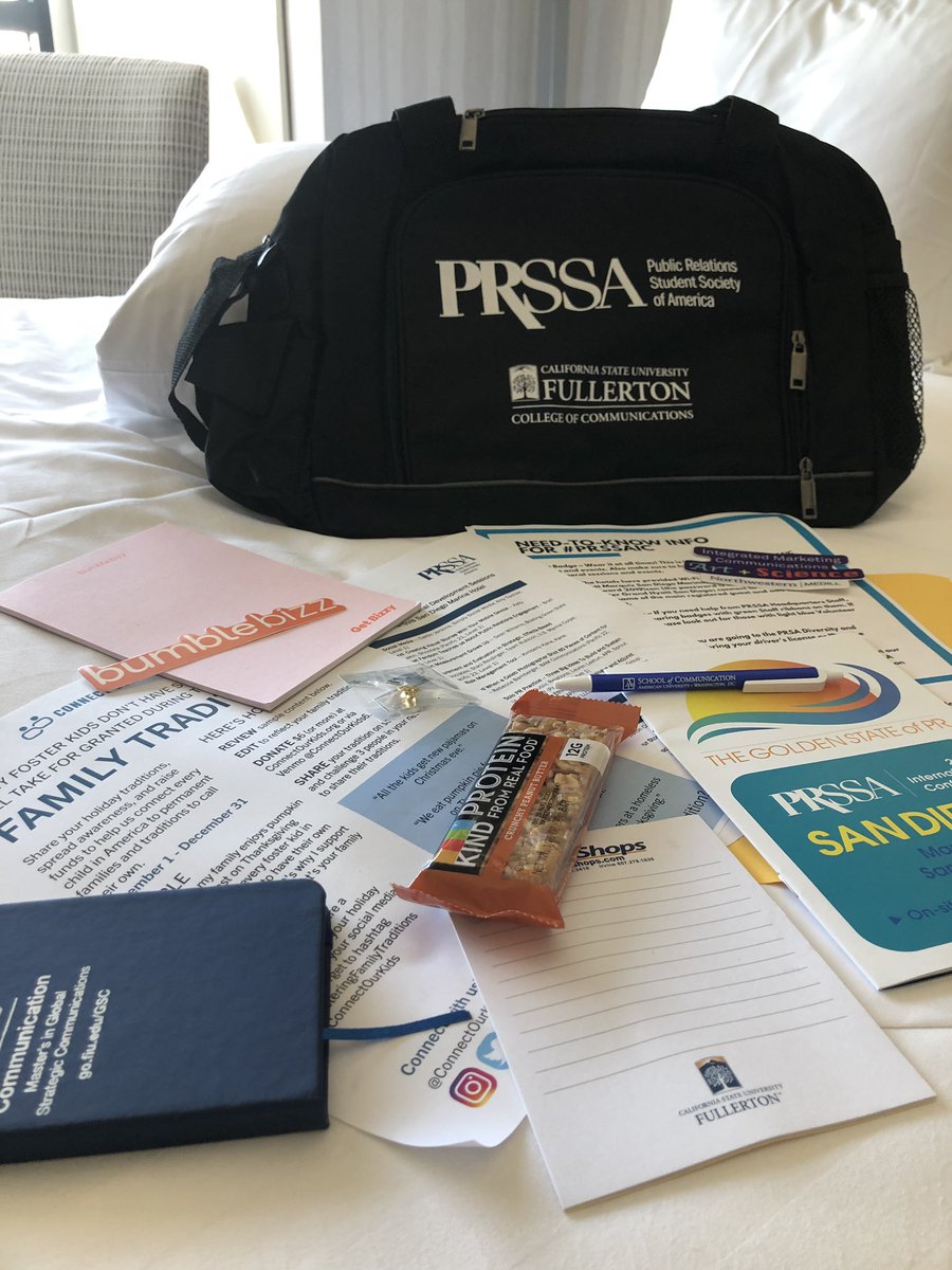 BUPRSSA's tweet photo. We made it to San Diego! Peep the swag we got thanks to @prssaic 😎 #prssaic https://t.co/VLiwVu4XYS