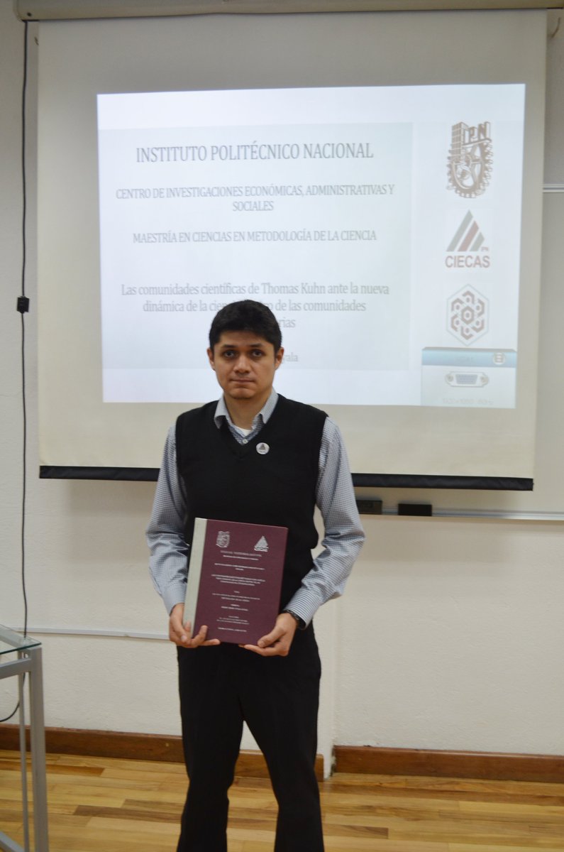 IPN_CIECAS's tweet photo. Muchas Felicidades a Edgar Omar Ayala quien presentó su examen para obtener el grado de Maestría.
Programa: Maestría en Ciencias en Metodología de la Ciencia. @IPN_MX https://t.co/9Q5lAJLhkO