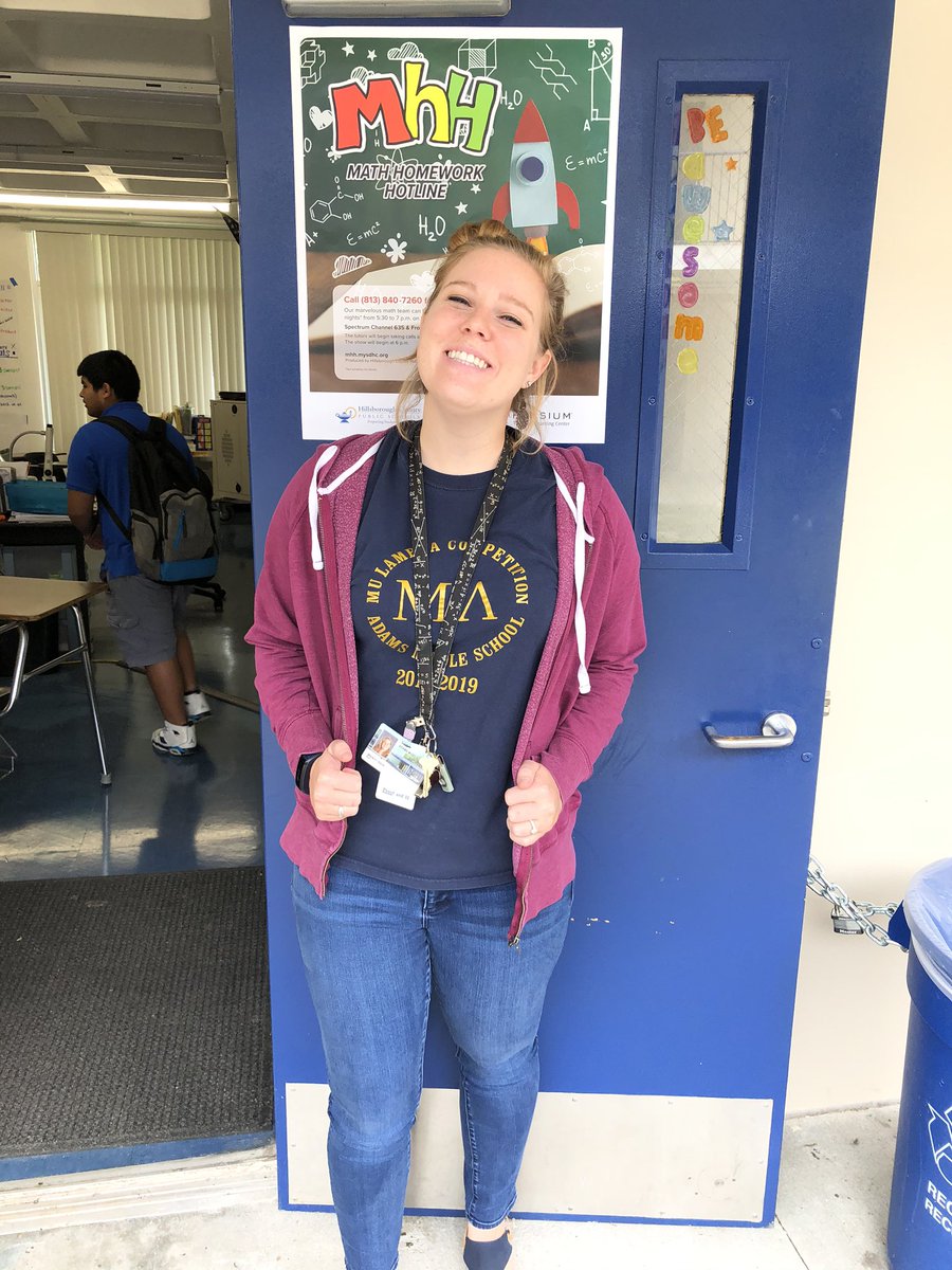 HCPSAdams's tweet photo. Do you have school spirit? Adams teachers participating in Spirit Day. College shirt, high school, Adams shirt, or elementary shirt welcome. Rep your level of choice and school! Mr. Baron, Mr. Major, Ms. Bain, and Ms. Barriga. #AMSstrong #Goldeneagles 👧💪🦅🎊🎉✅👨🏼🦱 https://t.co/EoqB2rG7zK