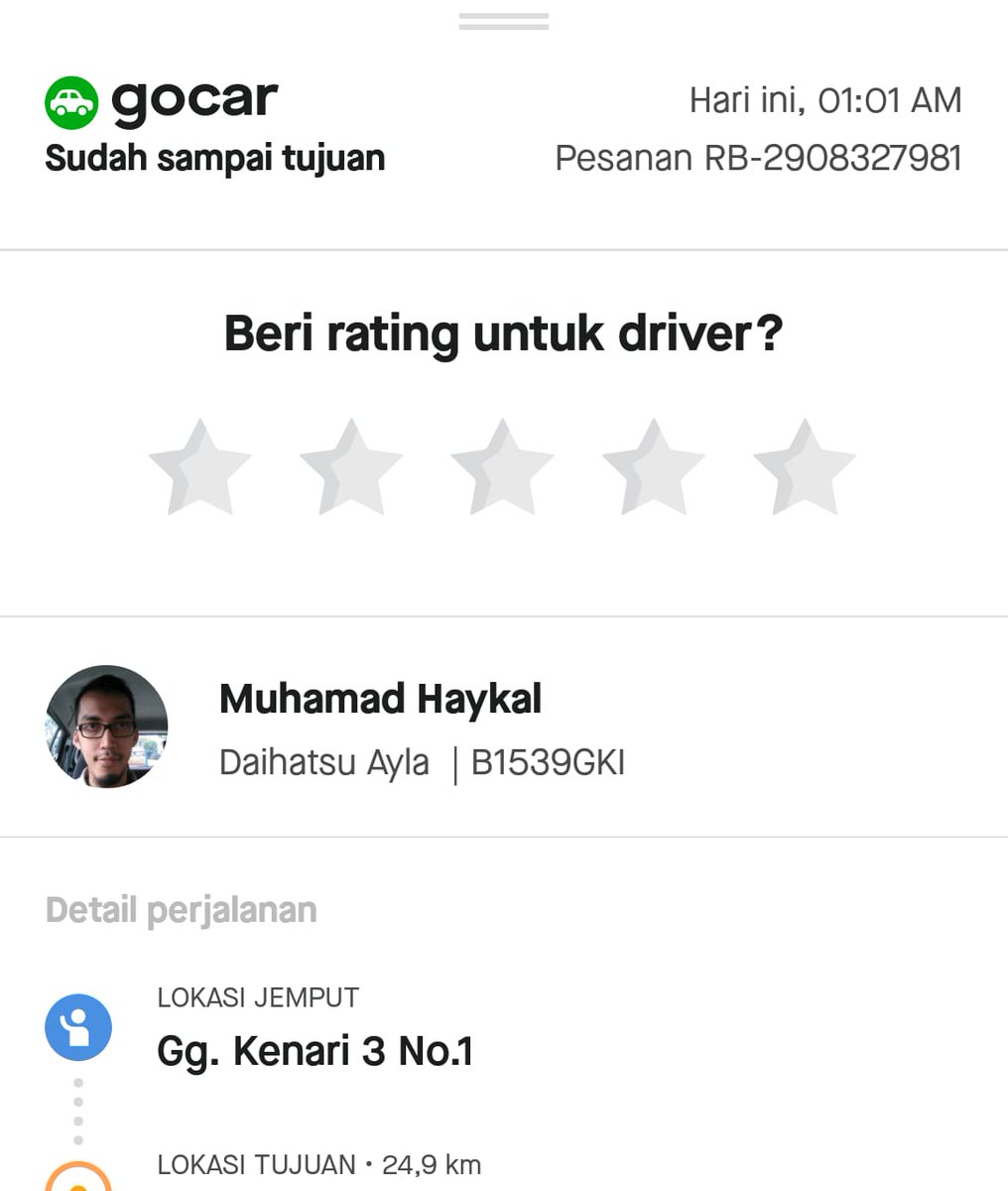 TebeDidin's tweet photo. Terimakasih @gojekindonesia yang telah memunculkan orang baik seperti driver yang satu ini. rela tak dibayar sepeser pun saat memulangkan jenazah saudara saya dari rscm menuju bekasi. dengan jarak dan argo yang tidak sedikit. semoga Allah meridhoimu mas muhamad haykal. https://t.co/KRi9AY8mnp