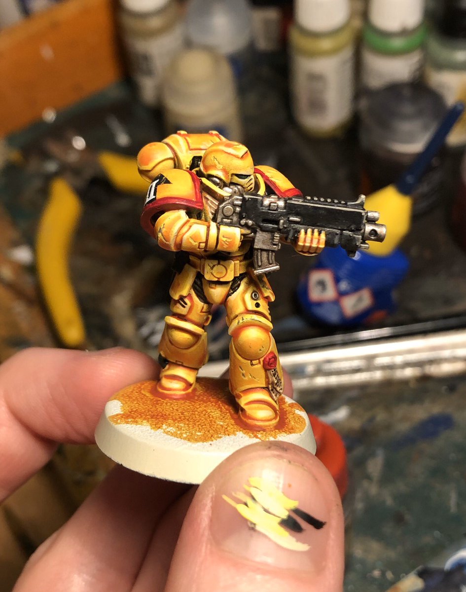 First test model to update my Imperial Fists to 8th edition. #imperialfists #40k #warhammer40k #astartes