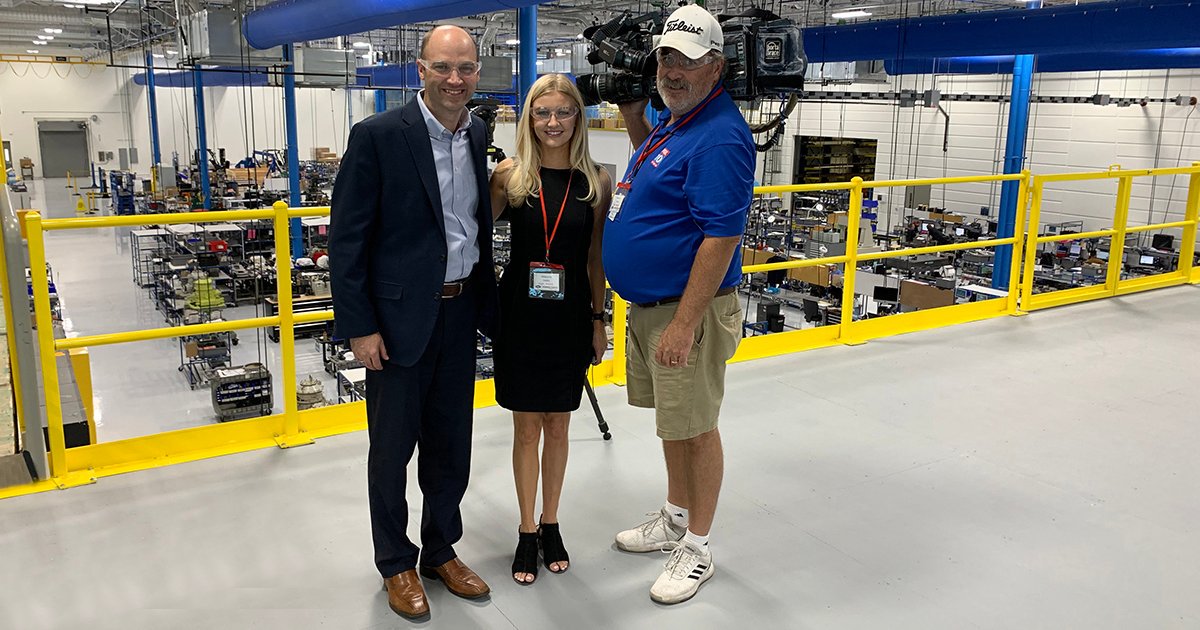 AbleAerospace's tweet photo. Thanks @FOX10Phoenix, @BMillerFOX10 and @gbrownfox10 for the visit. Watch #Fox10Phoenix today starting at 4 pm for the latest from #AbleAerospace and get an insider's look at our new building expansion! https://t.co/UPUwglOrup