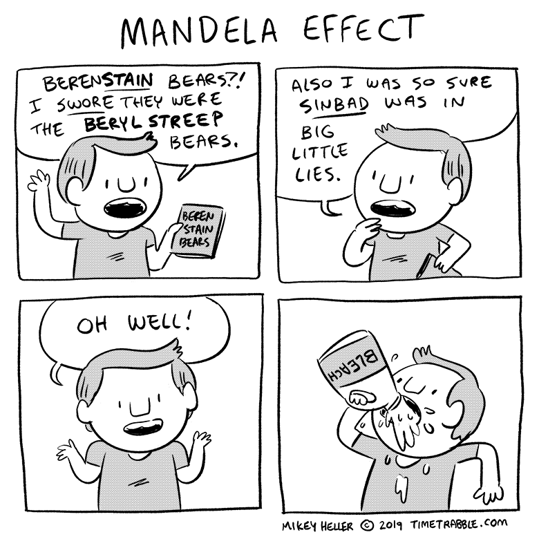 i drew a comic about the Mandela Effect 