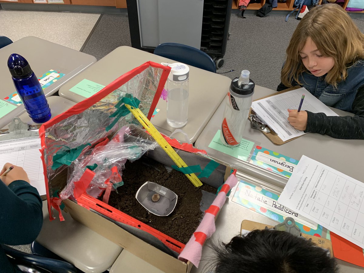 SBMS4th's tweet photo. Analyzing each groups solar ovens to better our own for next time! @StonyBrookES #studentsgrowhere https://t.co/OfwkvfpgaA