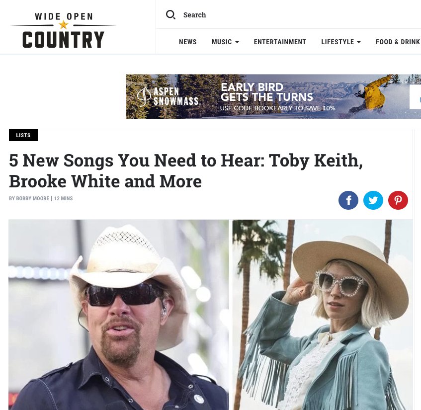 Thanks <a href="/wideopencountry/">wideopencountry</a> for including "Calico"!