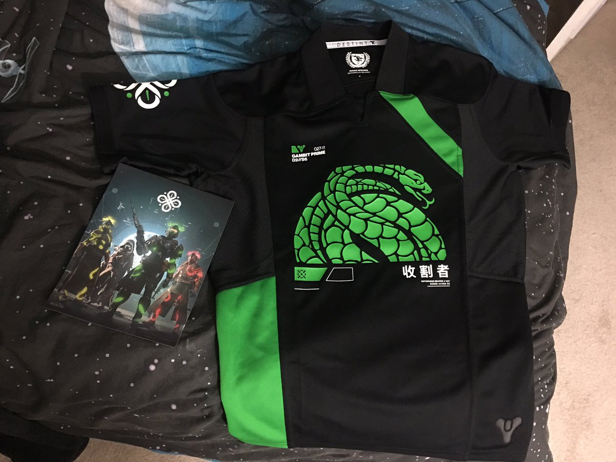 theoneberserker's tweet photo. MIND FRIGGIN BLOWN, quality is 🔥🔥🔥🔥🔥🔥🔥🔥 #Destiny2 #Destiny2Shadowkeep #gambit #gambitprime #gambitreaper #destinyjersery #destinyswag #bungie #bungierewards https://t.co/x72vpZKYAZ