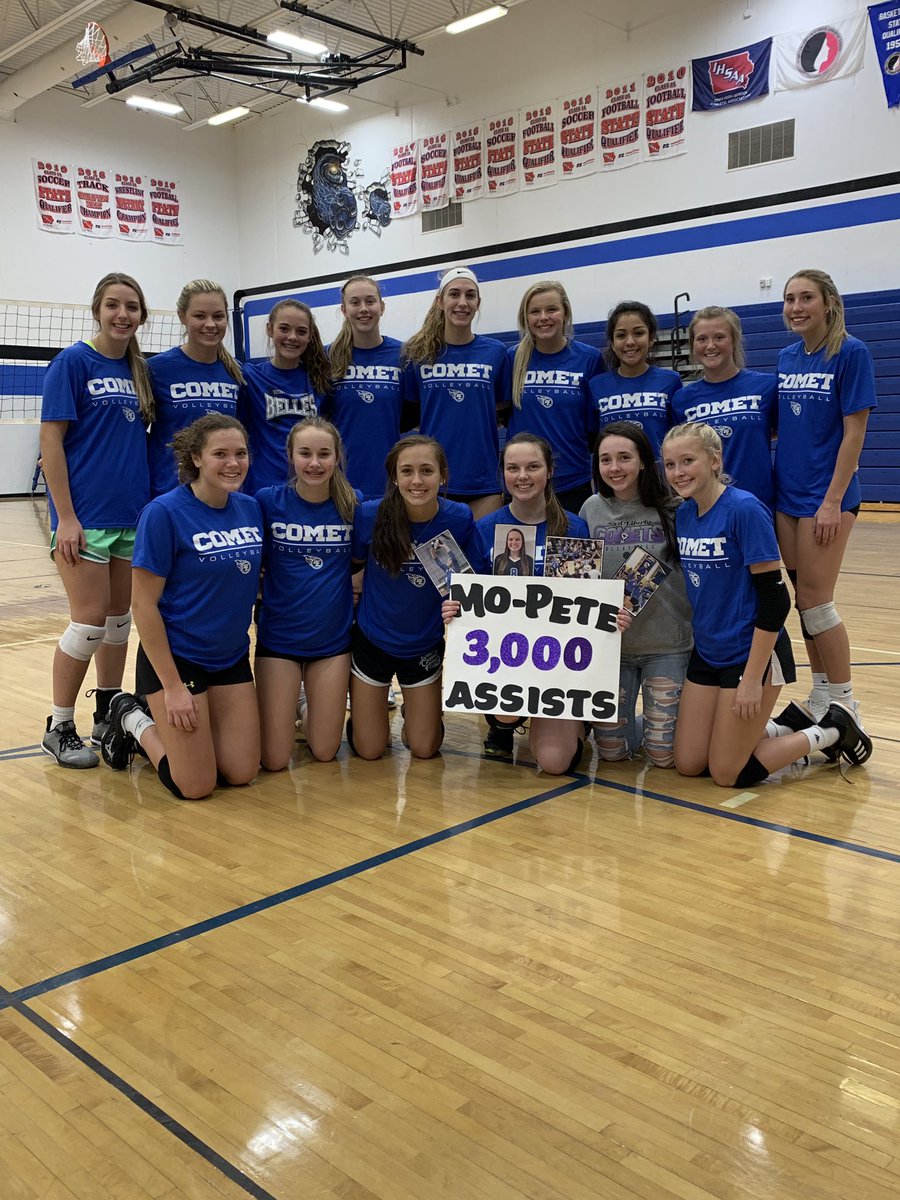 WLCometVB's tweet photo. A HUGE Congratulations to our very own Mo-Pete for reaching 3,000 assists at last nights RVC Conference Tournament! We are extremely proud you! 💙🏐 https://t.co/GQoNKE3AjI