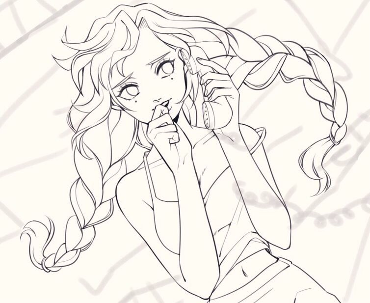 sneak peak of smth i'm workin on, i wonder who she's talkin to💕 #kny 