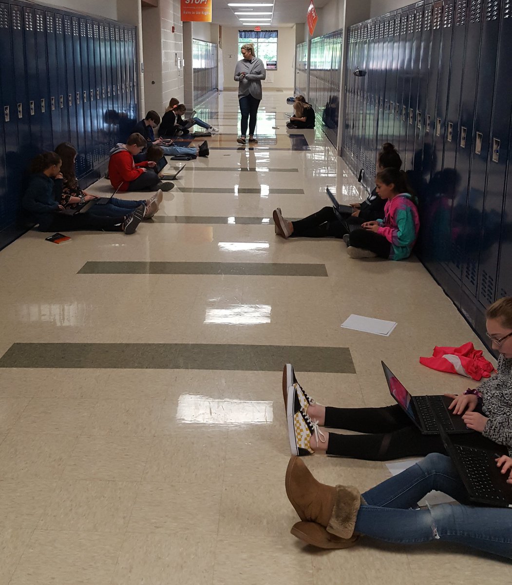 Strong way to end the week when #BMSPatriotAcademy classes combined with <a href="/MrsConrad1019/">Jen C</a> and <a href="/missstroth15/">Kelse Strothman</a> for various ELA activities on ALWTW. Engagement and excitement were critical as kids collaborated together. 🔥❤🤗 <a href="/BernardMiddle/">Bernard Middle MSD</a>