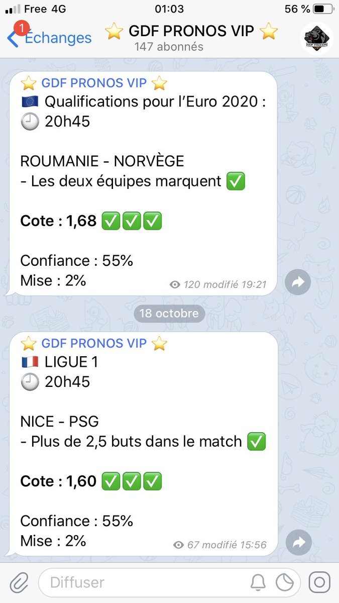 GdfPronos's tweet image. ON ENCAISSE EN VIP ✅✅ #TeamParieur #betclic #unibet #ParionsSport