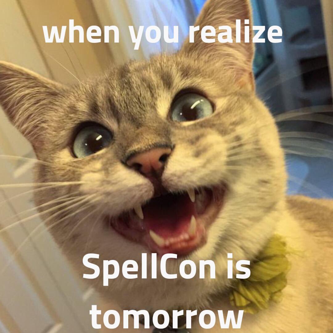spellcastpod's tweet photo. It’s tomorrow! @OAnomalies thanks for the photo! #spellcon https://t.co/OmtUWMSccy