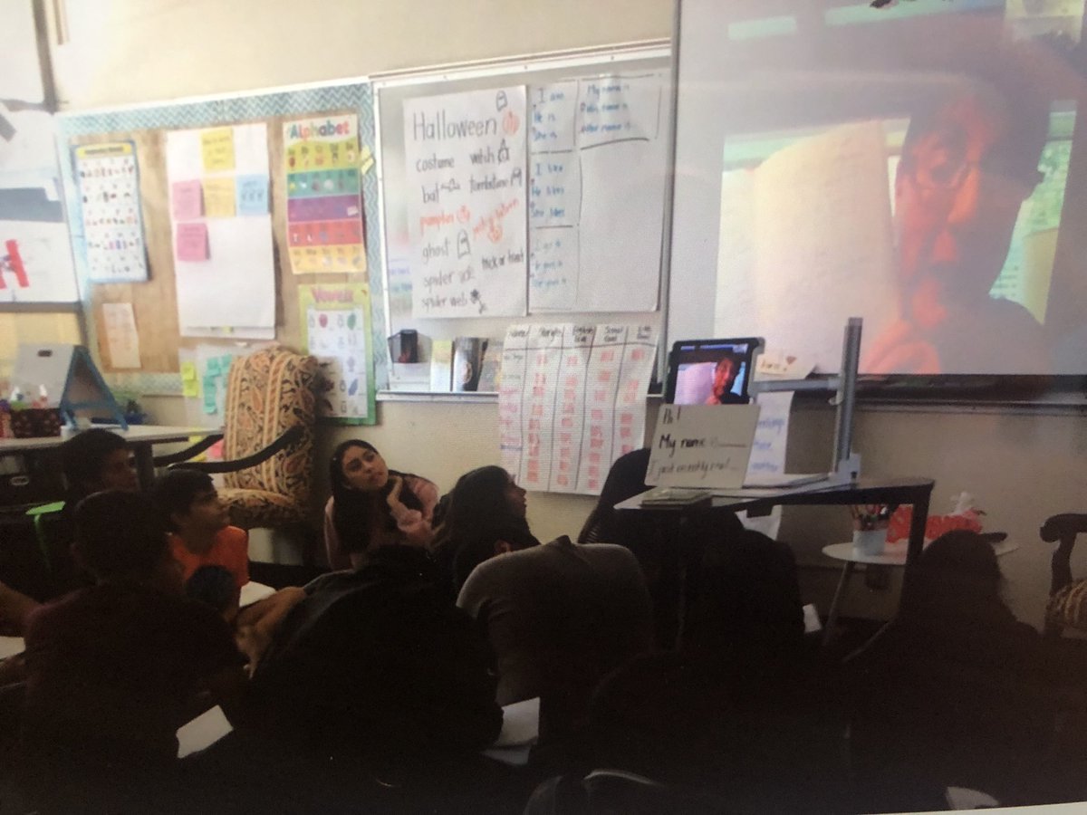michelleciecek's tweet photo. Amazing work @utt_falcons Workshop Academy Ts & Ss! They celebrated all that they have learned in their #InvestigatingCharacterization unit & had the opportunity to Skype w/ an author to connect their reading work w/ their upcoming writing unit. @TUSDschools #tusdela #tusdrw https://t.co/XqrQDvccXR