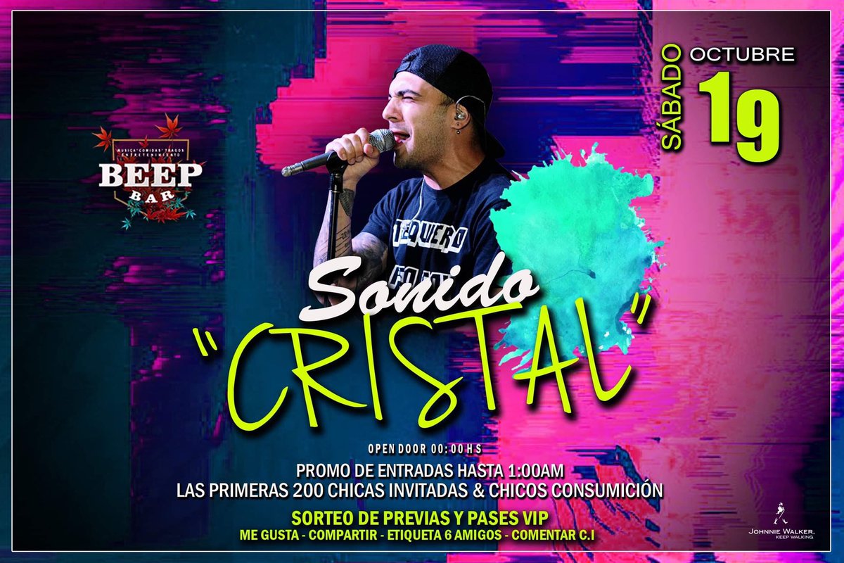 BeepBar_Boliche's tweet photo. LA PRIMAVERA ESTÁ ATR EN “BEEP BAR”Y ESTE SÁBADO EXPLOTA TODO CON S/CRISTAL 
PROMO DE ENTRADAS HASTA 1:00am.
LAS PRIMERAS 200 CHICAS INVITADAS 
CHICOS BONIFICADAS C/CONSUMICIÓN
SORTEO DE PREVIAS - PASES VIP Y CONSUMICIONES
•me gusta
•retweet 
•etiquetar 6 amigos
•comentar c.i https://t.co/lOnEXxuTPU