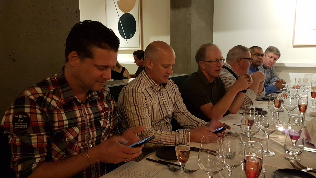 WRMarmiton's tweet photo. Your hard working Exec studying... the menu at the @LesMarmitons #fallexec2019 @btank1969 and #PaulStefanson. Missing you @chappedm https://t.co/x5qt08HLsQ