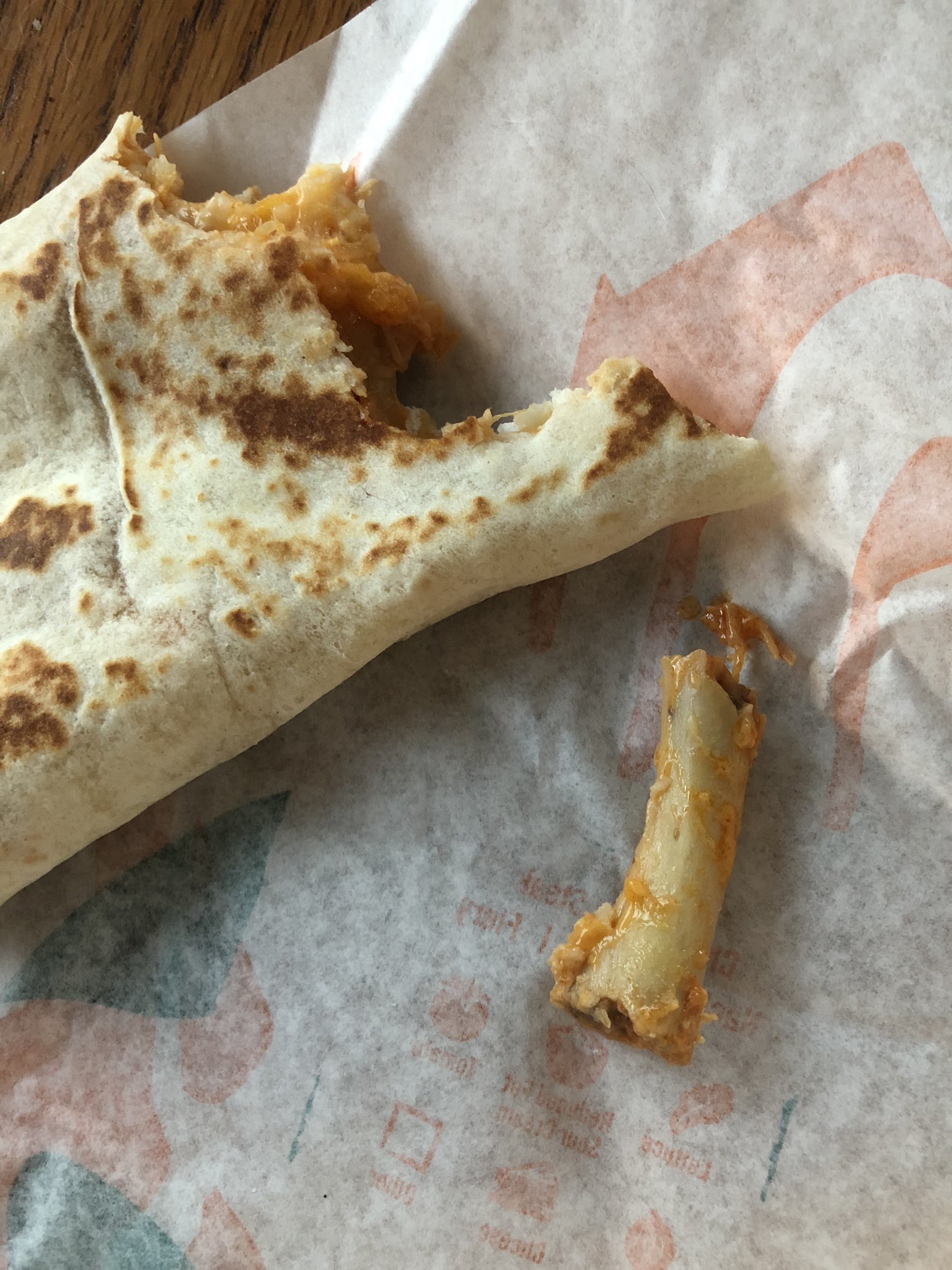 Taco Bell Shredded Chicken Burrito