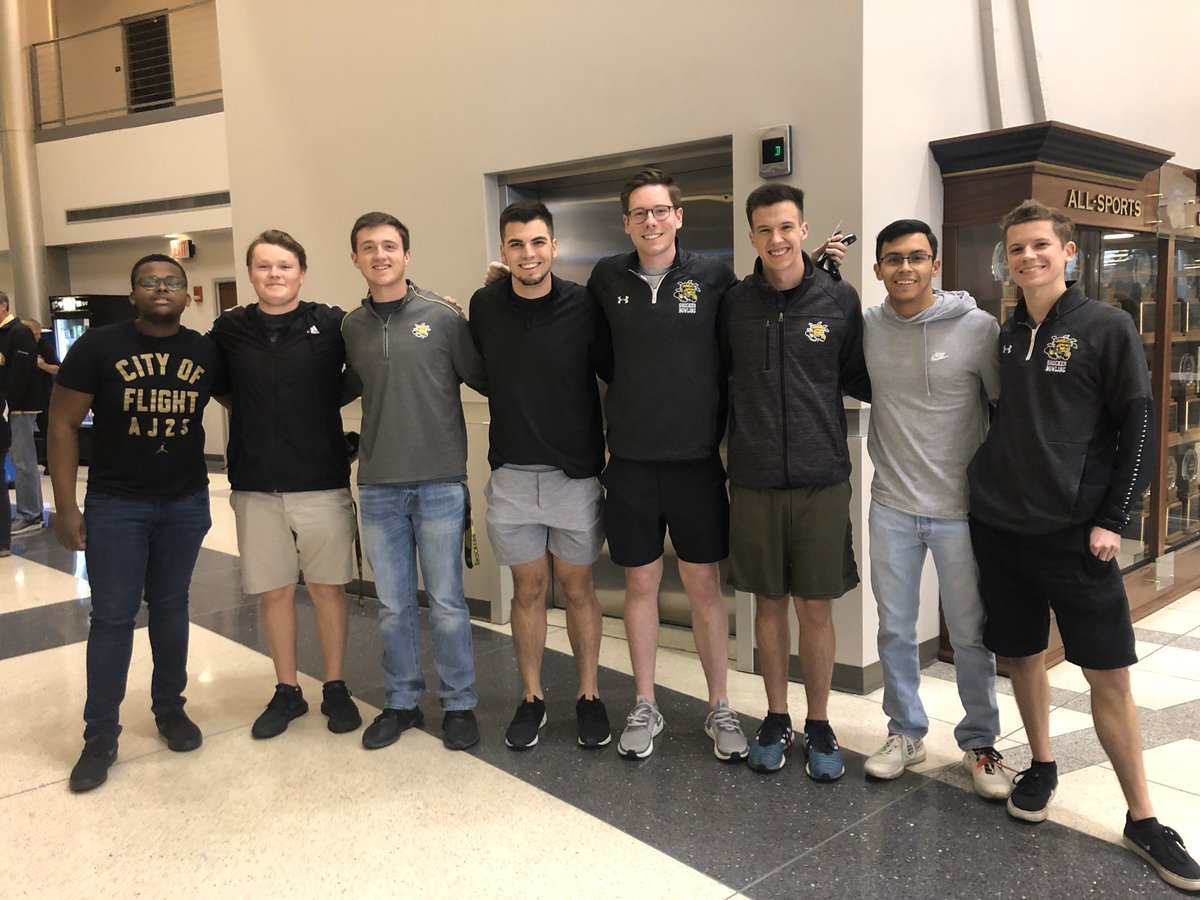 ShockerManiacs's tweet photo. These students are ready and excited for a full weekend of @GoShockersVB against UCF tonight, and then again against USF on Sunday! #WatchUs #GoShockers https://t.co/juQpnUIo2e