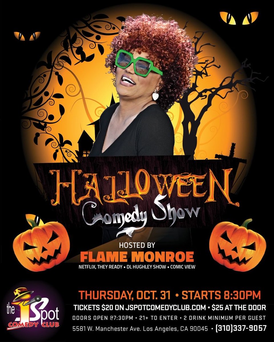 The J Spot Comedy Club is the place to be on Halloween. 🎃
.
Get tickets online before it’s sold out‼️ buff.ly/32u76Sw 🎟
.
Watch out deh now. 😎