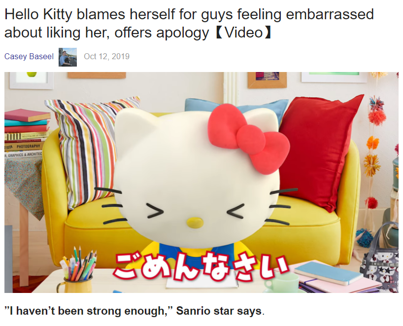 Jazzbunnyyyyy's tweet photo. I found out there's a Hello Kitty YouTube channel where she answers questions like this and my heart can't take it https://t.co/vztDyqnTzd