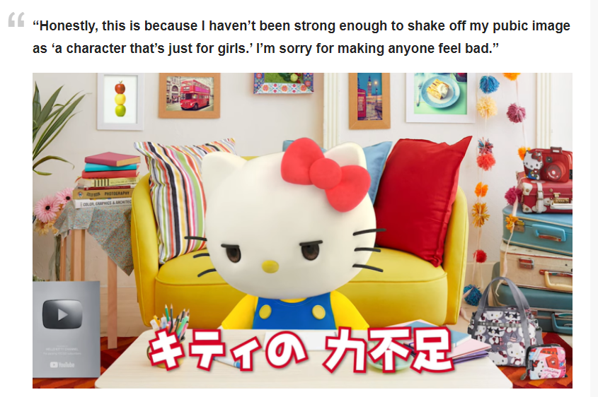 Jazzbunnyyyyy's tweet photo. I found out there's a Hello Kitty YouTube channel where she answers questions like this and my heart can't take it https://t.co/vztDyqnTzd