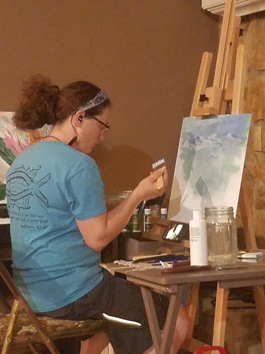 Amidst the chaos that was today, I was able to surprise my wife with an easel to show her my support for her love of painting. Support of each other is what we've always done. #supportyourspouse #bobross