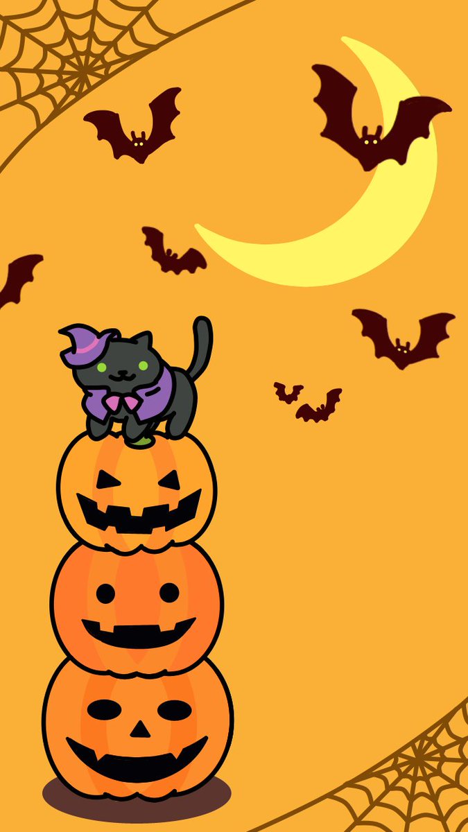 ちきちゃん On Twitter ねこあつめ 壁紙 Halloween Ver 説明 1