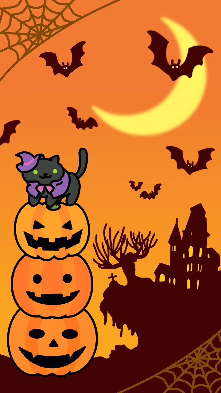 ちきちゃん Wallpaper For Android Of Nekoatsume 2 3 ハロウィン Halloween Ver 4types 10ver When Hermeowne Joined The Nekoatsume I Thought It Was A Halloween Like Cat So I Drew It ねこあつめ ねこあつメイト Nekoatsumate