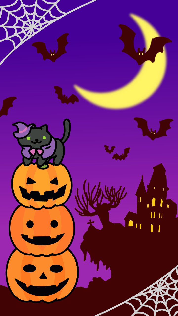 ちきちゃん Wallpaper For Android Of Nekoatsume 2 3 ハロウィン Halloween Ver 4types 10ver When Hermeowne Joined The Nekoatsume I Thought It Was A Halloween Like Cat So I Drew It ねこあつめ ねこあつメイト Nekoatsumate