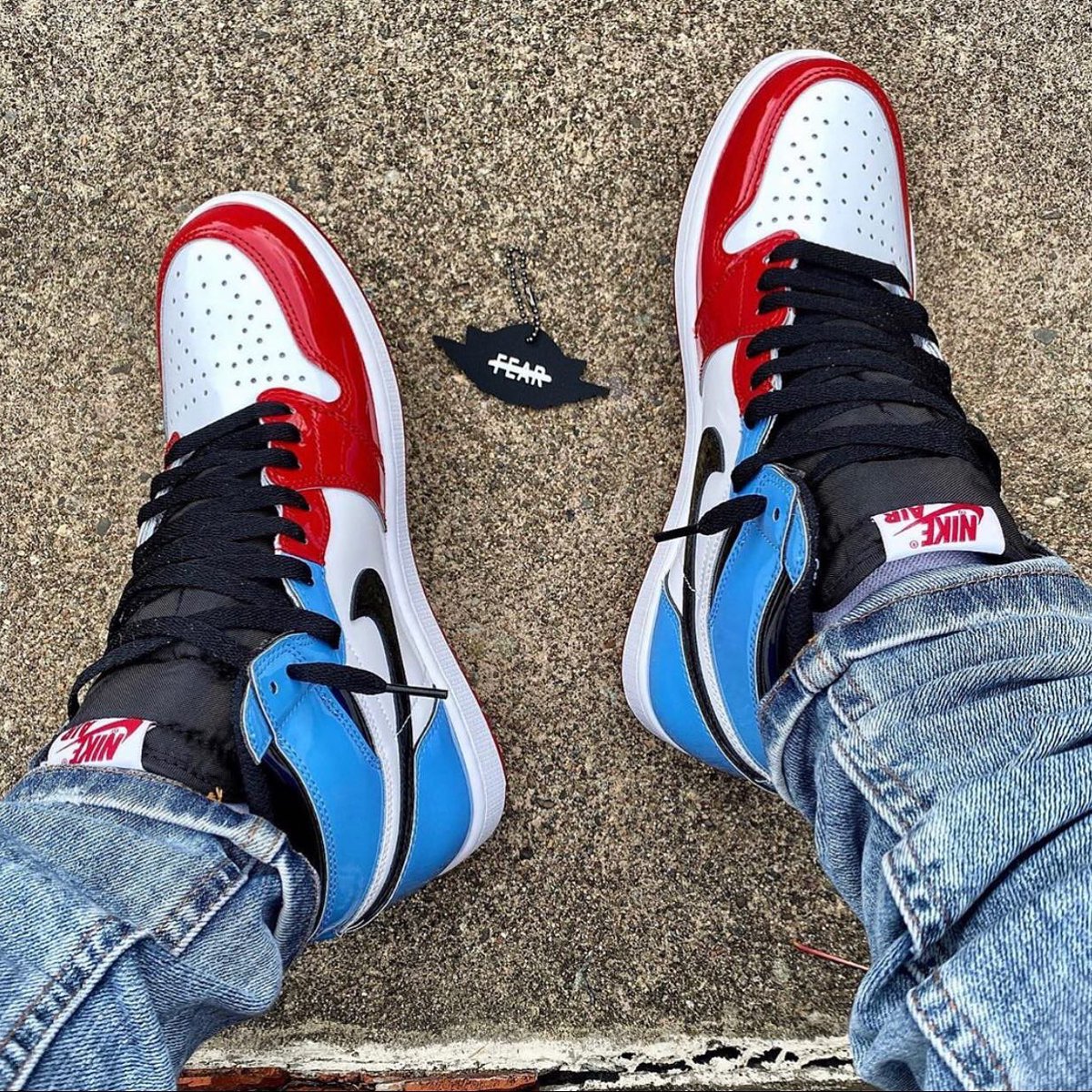 jordan 1 og fearless on feet
