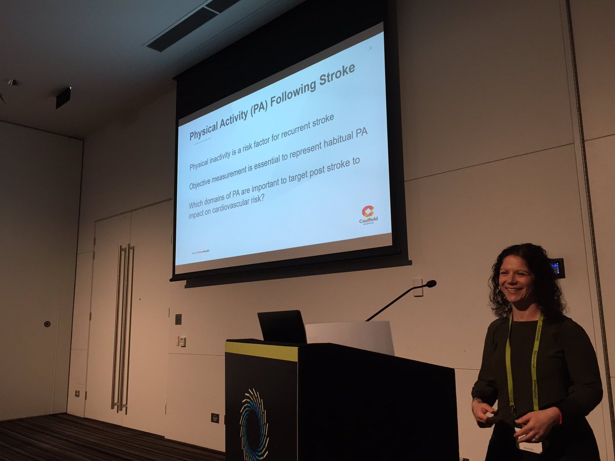 Great presentation from <a href="/NatFiniPhysio/">Natalie Fini</a> about decline in physical activity and health markers in 2 years post-stroke #APATransform