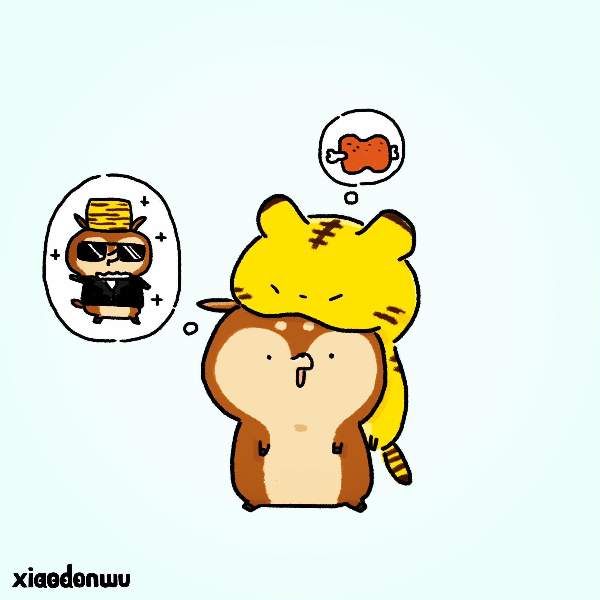 啊 動物 初生之犢不畏虎 怖いことは知らなかった Don T Know What Is Scare Scare Friendly Meat Innocent Cute nimals Illustration Manga イラスト スケッチ イラストレーター 怖い 怖いこと 感じなかった 肉 ファッション 食べ ア