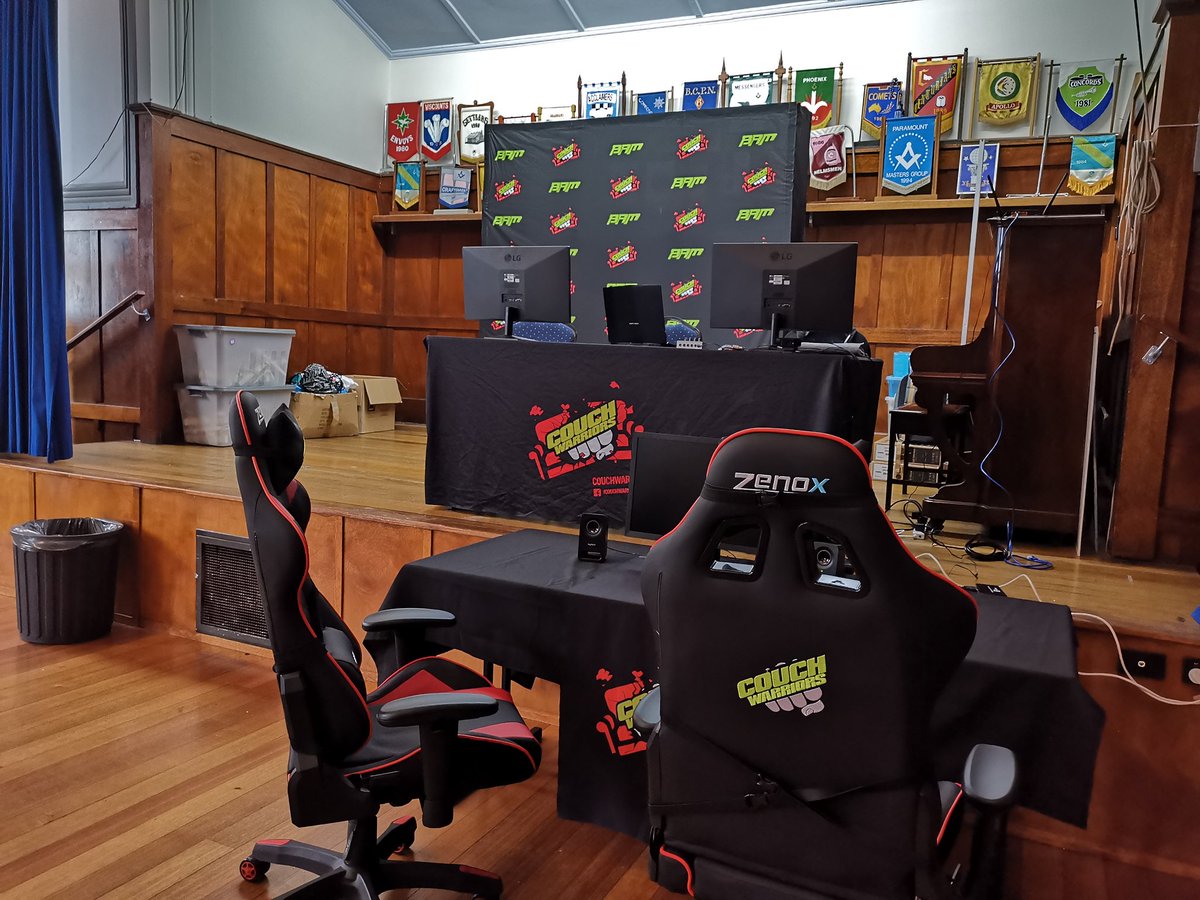 CouchWarriors's tweet photo. All set for the days fighting game action at the Melbourne Ranbat today!
Come down and join in
https://t.co/IXoxrJ7Irs
#Tekken #MK11 #SFVAE #BAMPathToEVO #cwranbat https://t.co/KB25UgwTPD