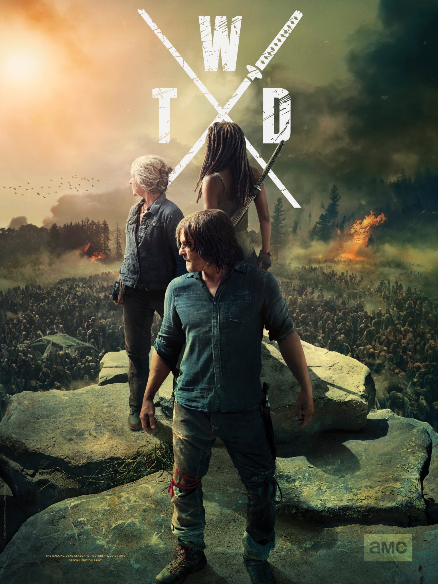 The Walking Dead World on X: Season 10 NYCC poster for #TheWalkingDead,  featuring Daryl, Carol, and Michonne!  / X